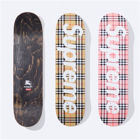 supreme new york burberry|supreme Burberry skateboard.